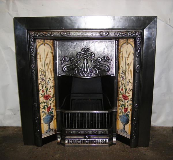 Cast Iron Combination Fireplace Antique Victorian Fireplace With
