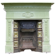 fireplace prior to renovation